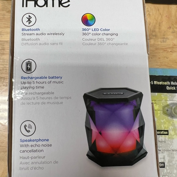 iHome color-changing Bluetooth speaker - Picture 4 of 11